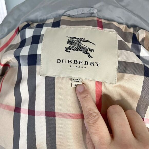 Burberry Weatherproof Puffer Goose Down Belted Pocket Nova Check Hooded Coat - Picture 12 of 14